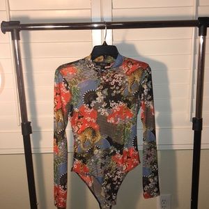 Sheer turtle neck / sheer bodysuit: F21